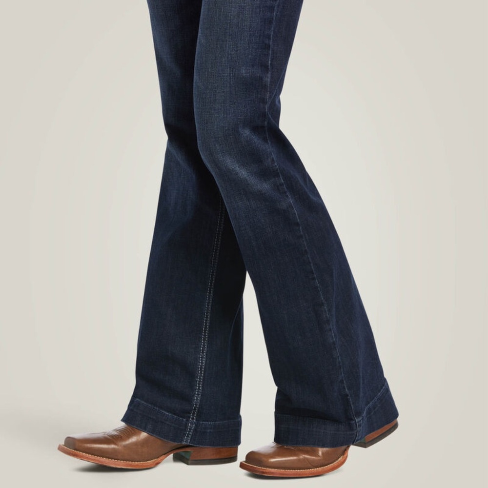 Ariat 35" InseamTrouser Perfect Rise Aisha Wide Leg Jeans Color: Missouri - Long - Picture 4 of 5